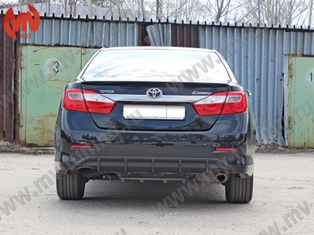 АБС-пластик Диффузор заднего бампера Toyota Camry V50 var№2 (текстурный пластик)